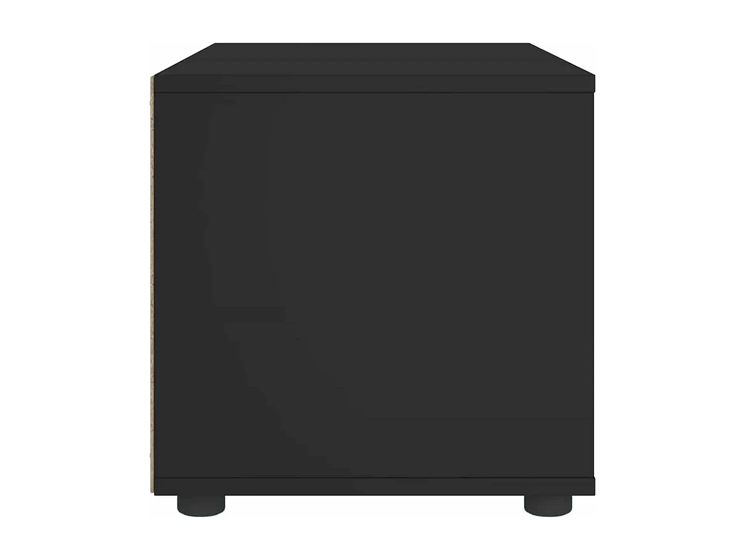 Meuble TV VISNES noir 100x40x38 cm bois d'ingénierie