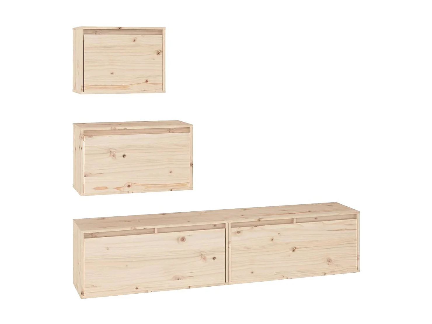 Meubles TV 4 pcs Bois massif de pin