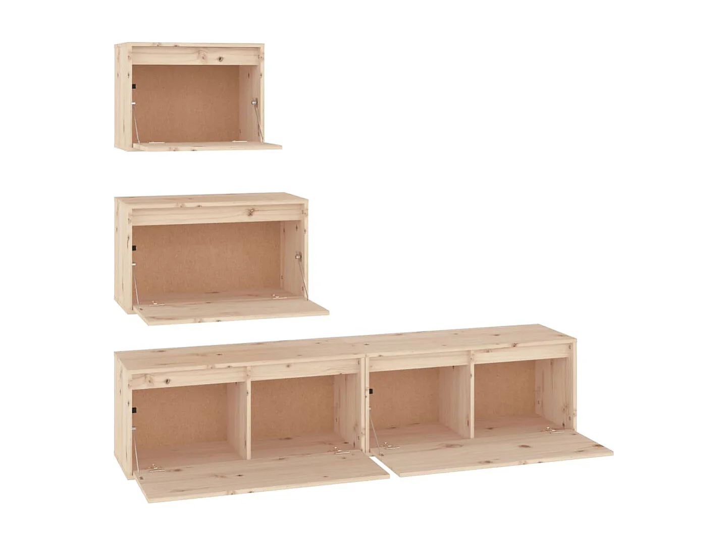 Meubles TV 4 pcs Bois massif de pin