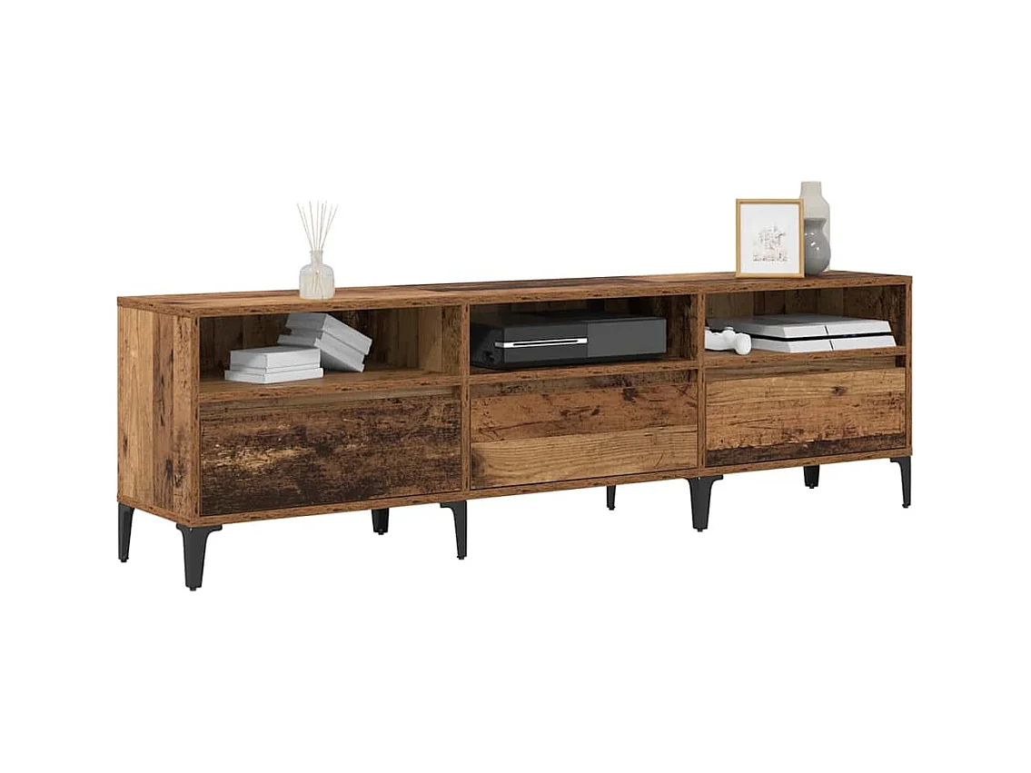 TV-meubel Antiek hout 150 x 30 x 44,5 cm Bewerkt hout