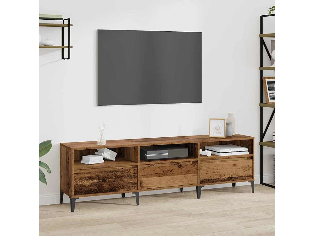Mobile TV in legno antico 150 x 30 x 44,5 cm Legno ingegnerizzato