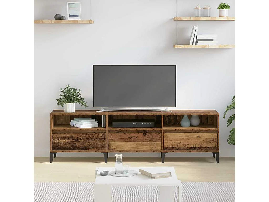 Mobile TV in legno antico 150 x 30 x 44,5 cm Legno ingegnerizzato