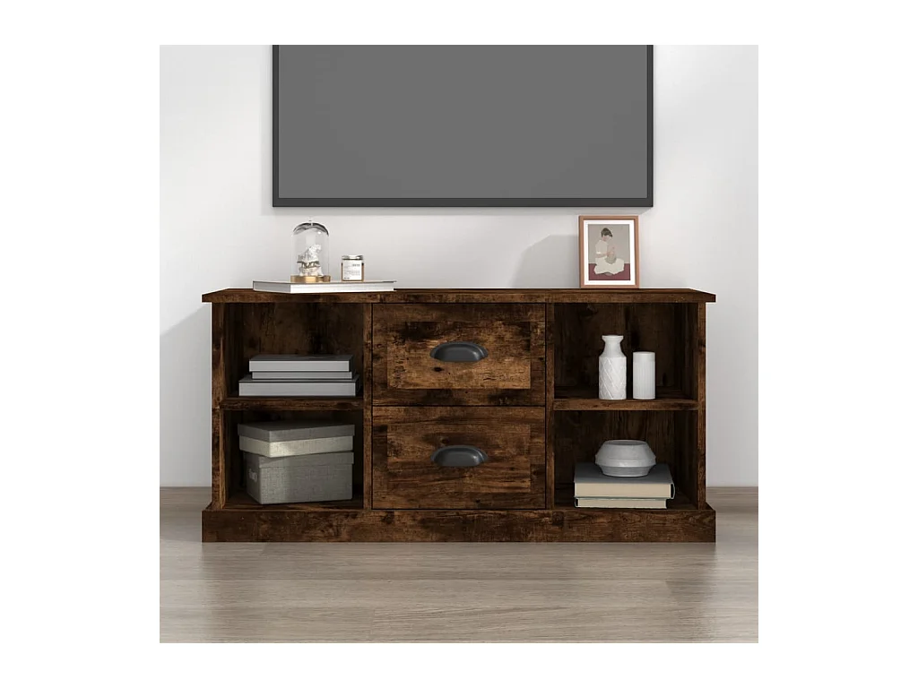Mobile TV in rovere affumicato 99,5x35,5x48 cm in legno ingegnerizzato
