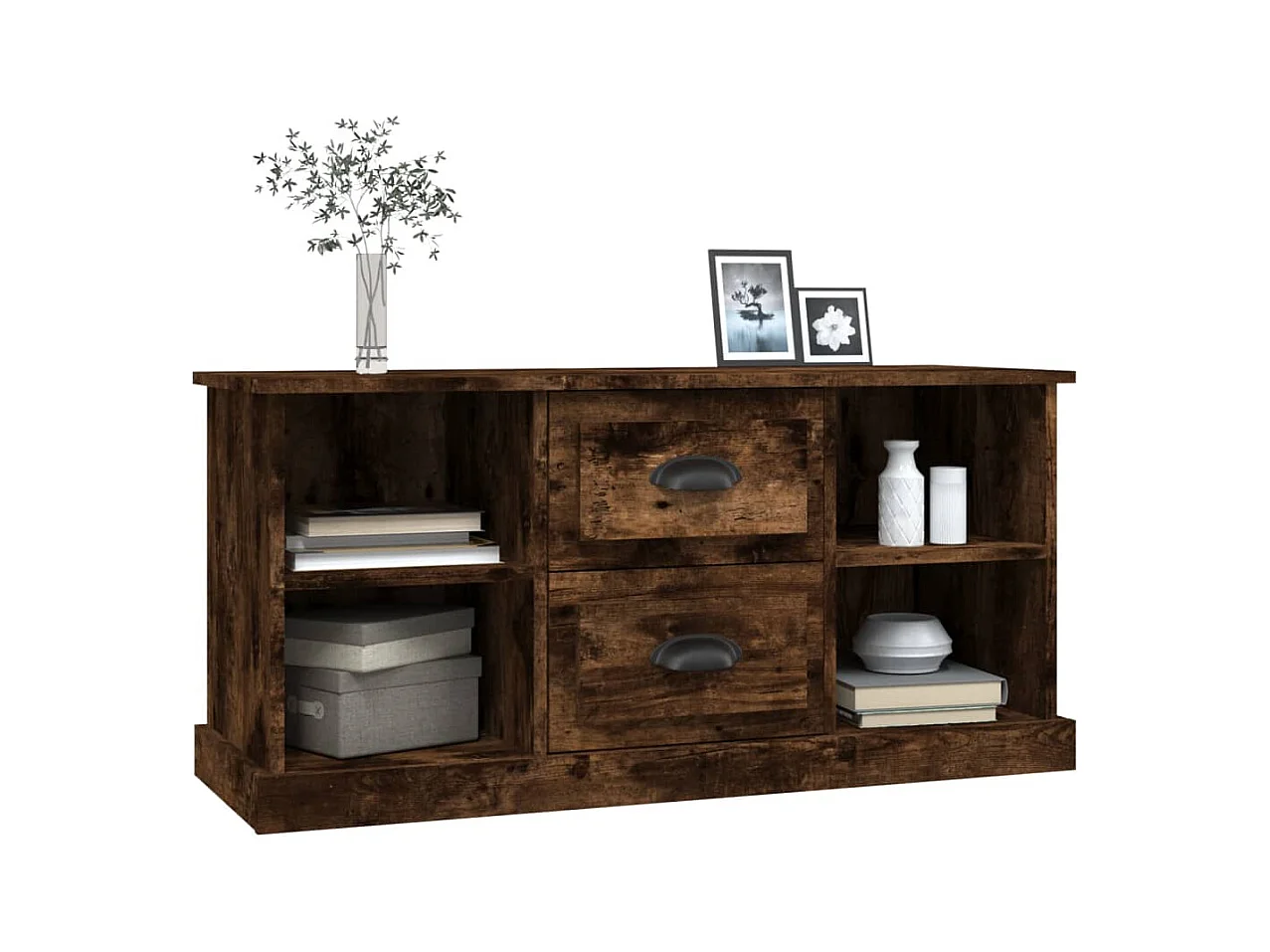 Mobile TV in rovere affumicato 99,5x35,5x48 cm in legno ingegnerizzato