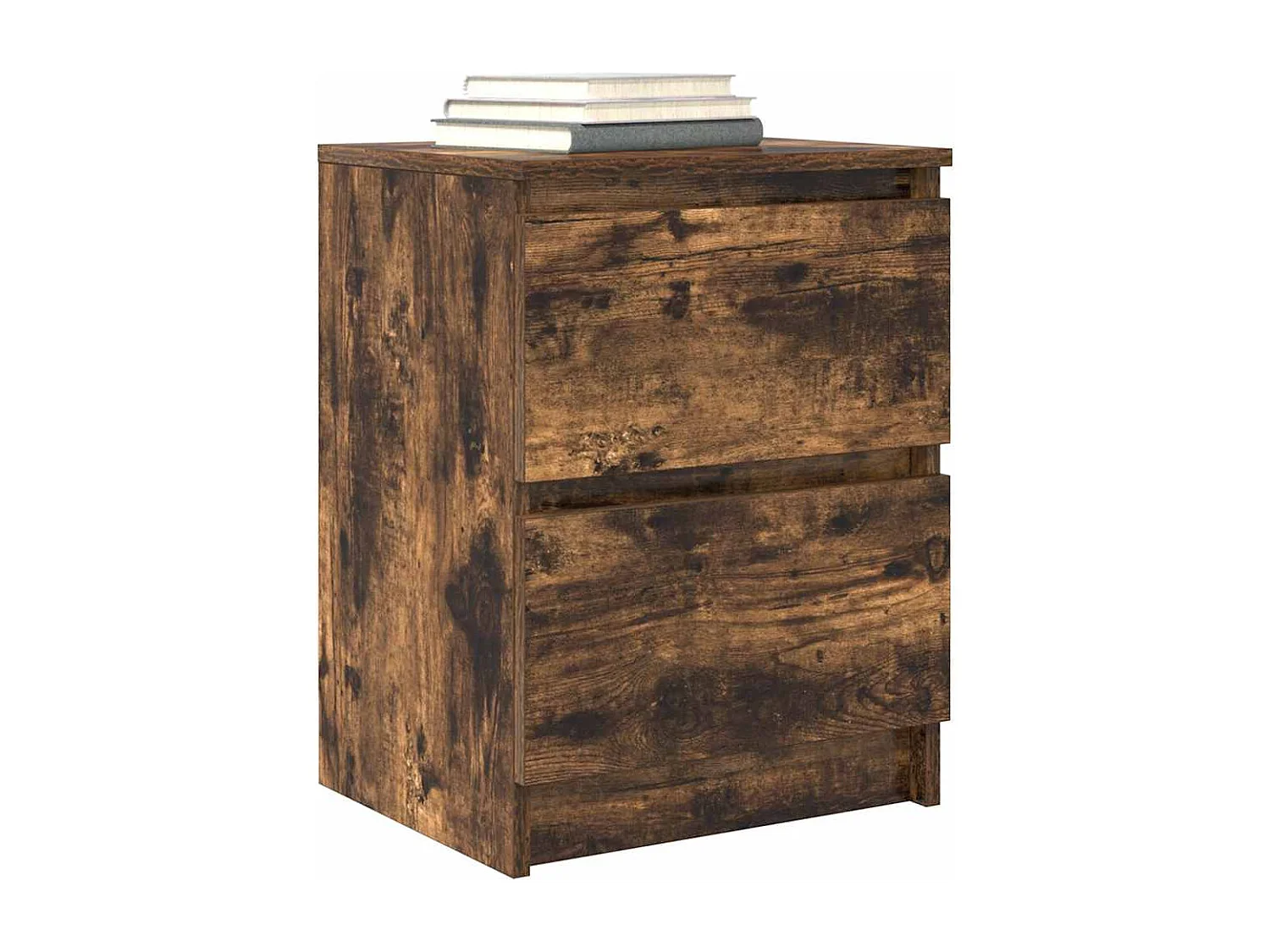 Meuble TV chêne fumé 40x35x54 cm bois d'ingénierie