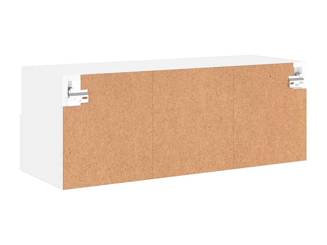 Meuble TV mural blanc 80x30x30 cm bois d'ingénierie