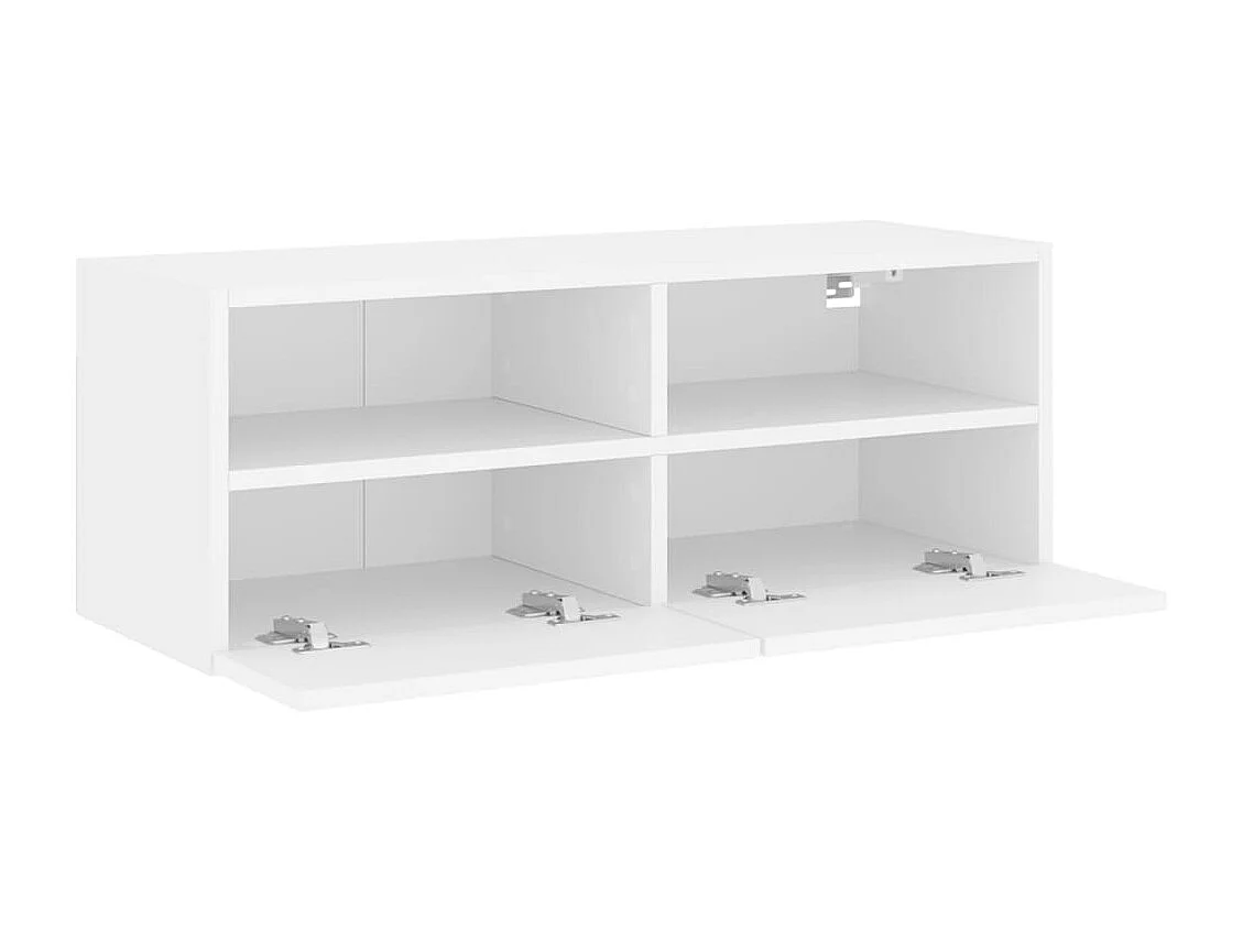Meuble TV mural blanc 80x30x30 cm bois d'ingénierie