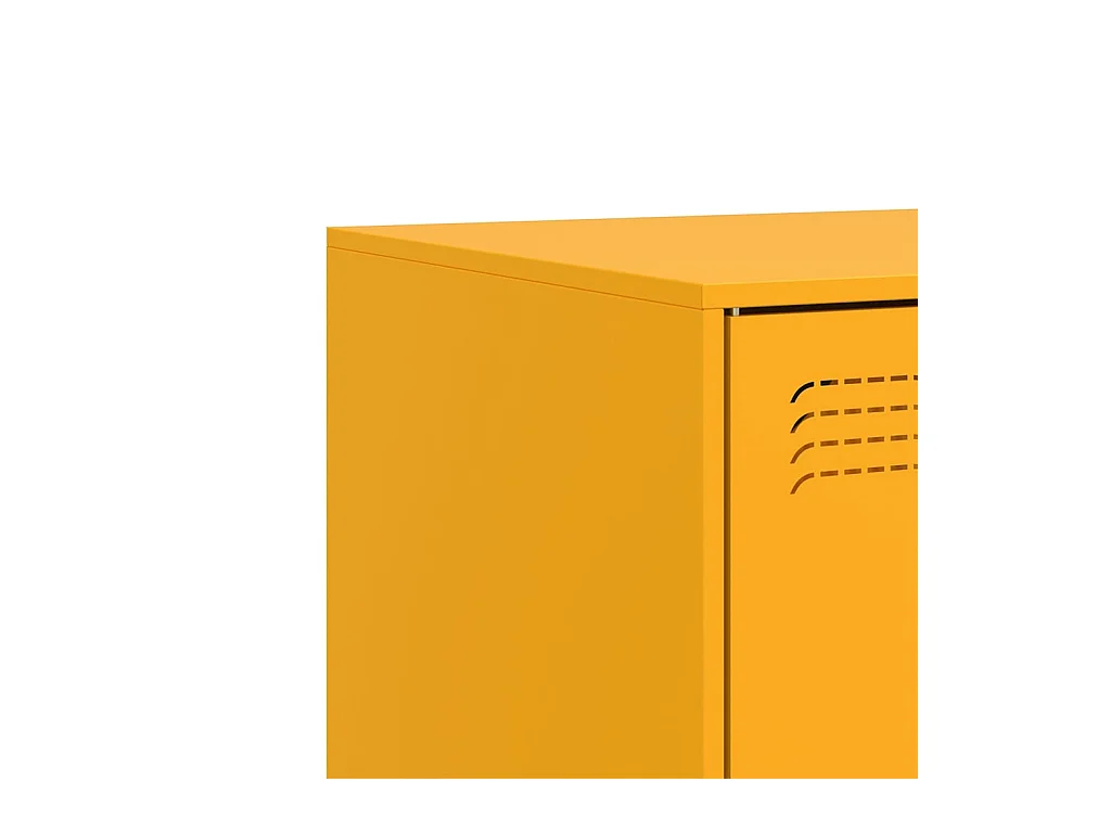 Mueble TV 2 piezas amarillo mostaza 67x39x44 cm acero