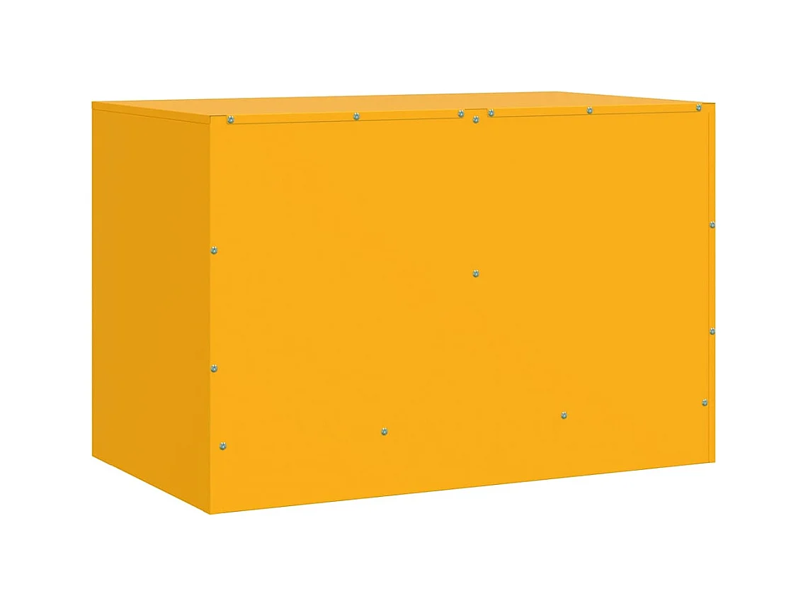 Mueble TV 2 piezas amarillo mostaza 67x39x44 cm acero