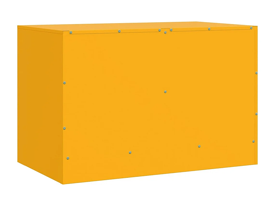 Mueble TV 2 piezas amarillo mostaza 67x39x44 cm acero