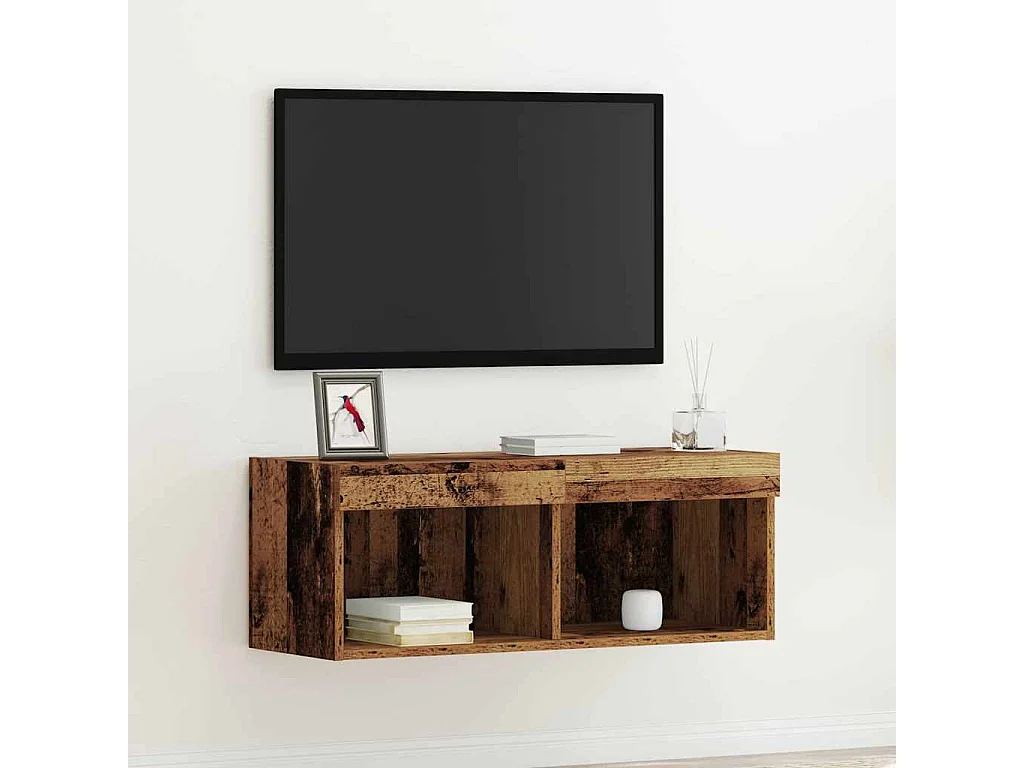 Mobile TV in legno antico 80 x 30 x 30 cm Legno ingegnerizzato