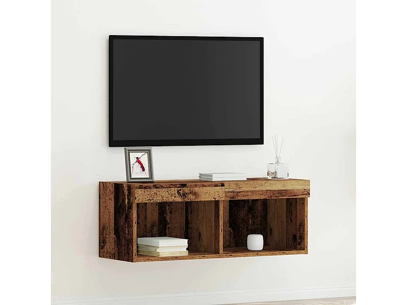 Mobile TV in legno antico 80 x 30 x 30 cm Legno ingegnerizzato