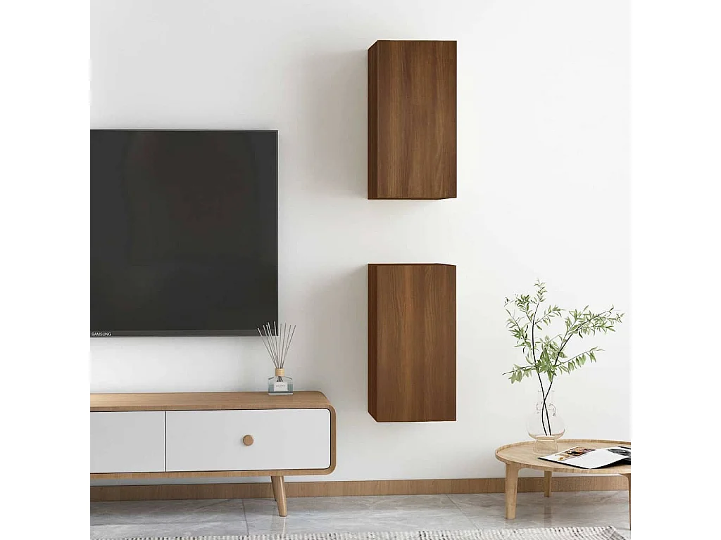 Meubles TV 2 pcs Chêne marron 30,5x30x60 cm Bois d'ingénierie