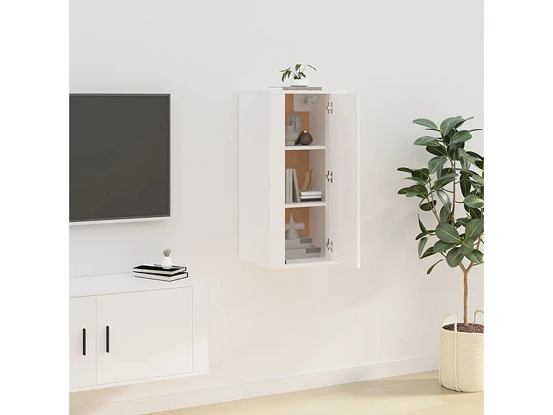 Weißer TV-Wandschrank 40x34,5x80 cm