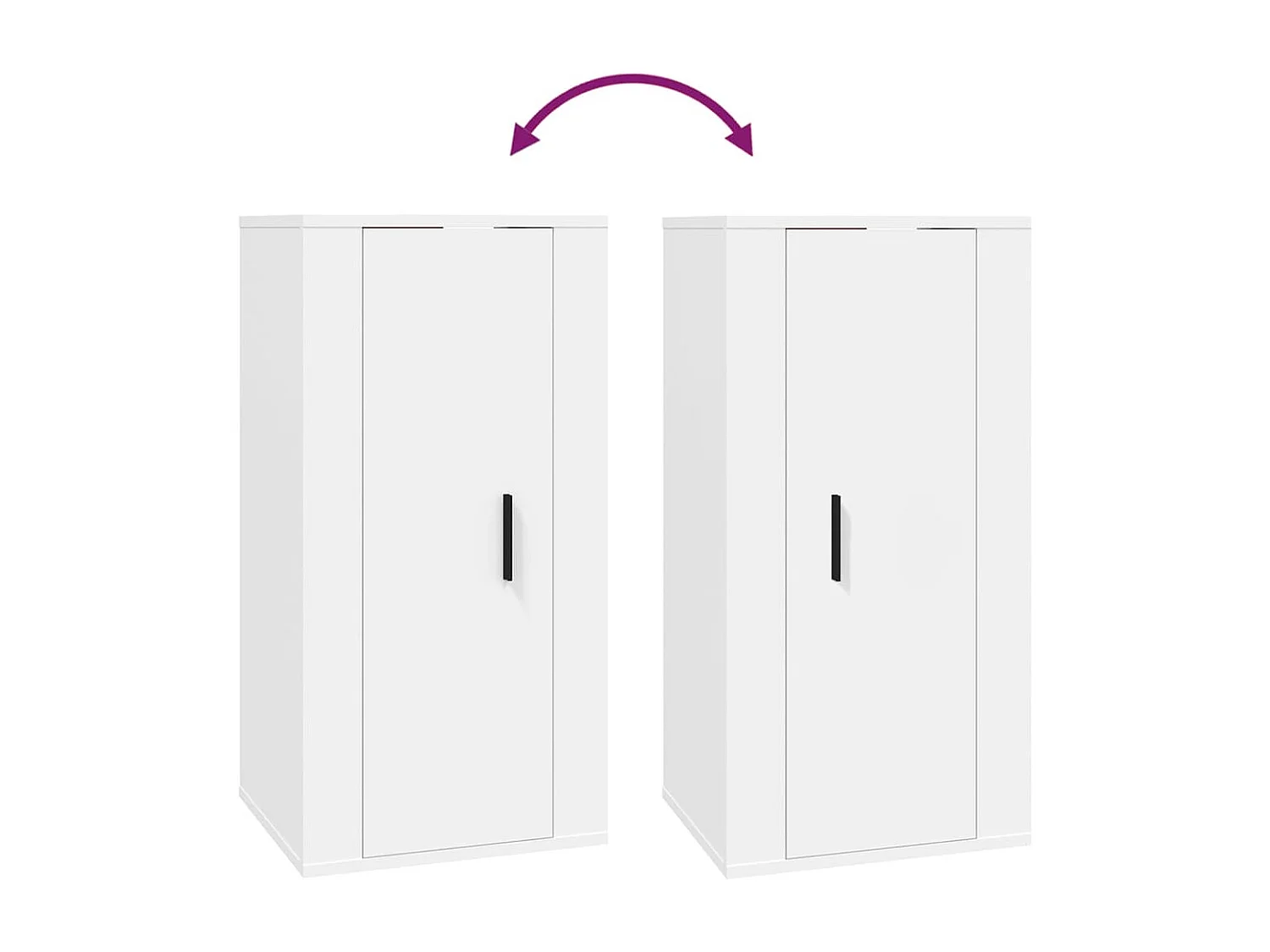 Weißer TV-Wandschrank 40x34,5x80 cm