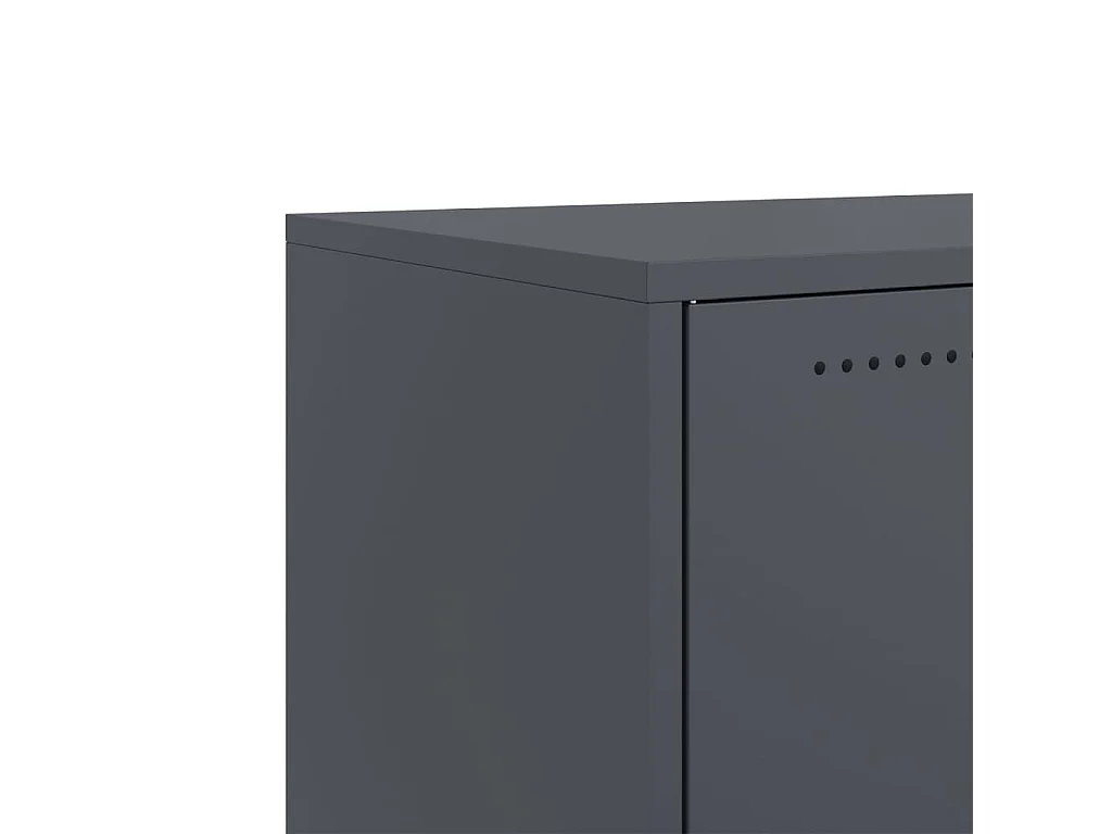 Meuble TV anthracite 68x39x43,5 cm acier