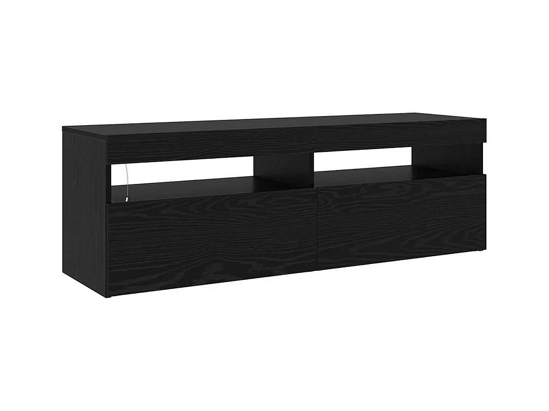 Mobile TV 2 pezzi Rovere Nero 240 x 35 x 40 cm Legno ingegnerizzato