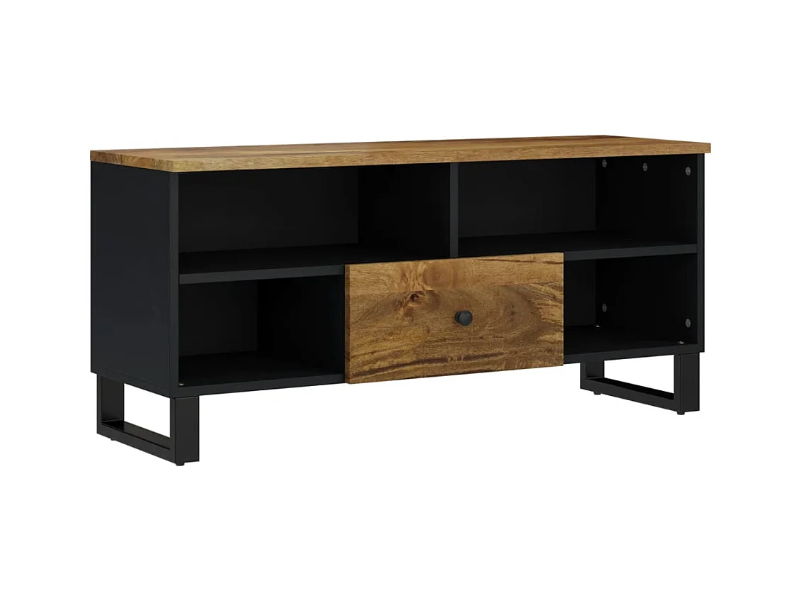 TV-meubel 100x33x46 cm mangohout en bewerkt hout