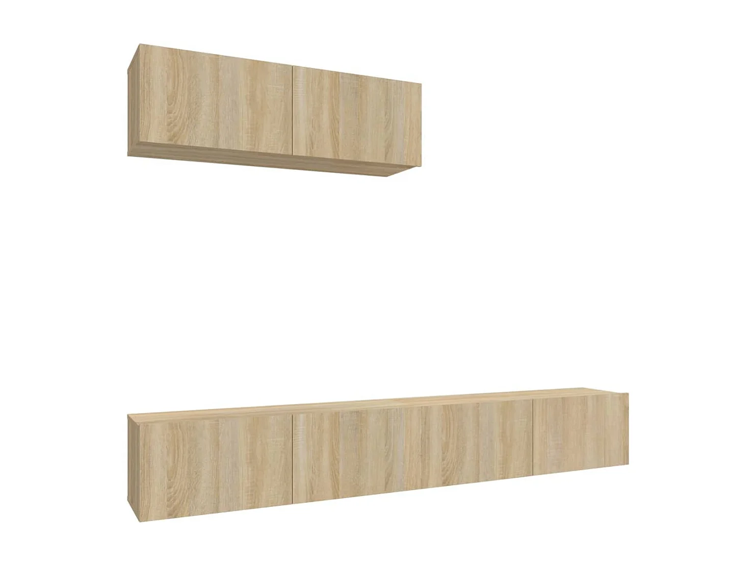 Set di mobili TV da 3 pezzi in legno ingegnerizzato Sonoma Oak