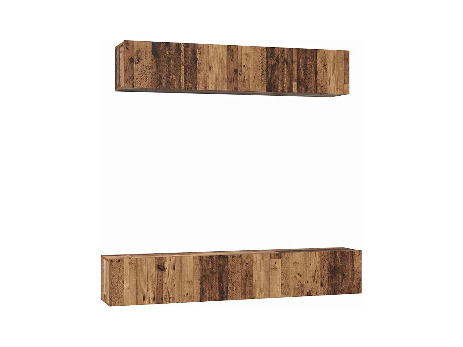 Set porta TV 5 pezzi Legno antico Standard Medio