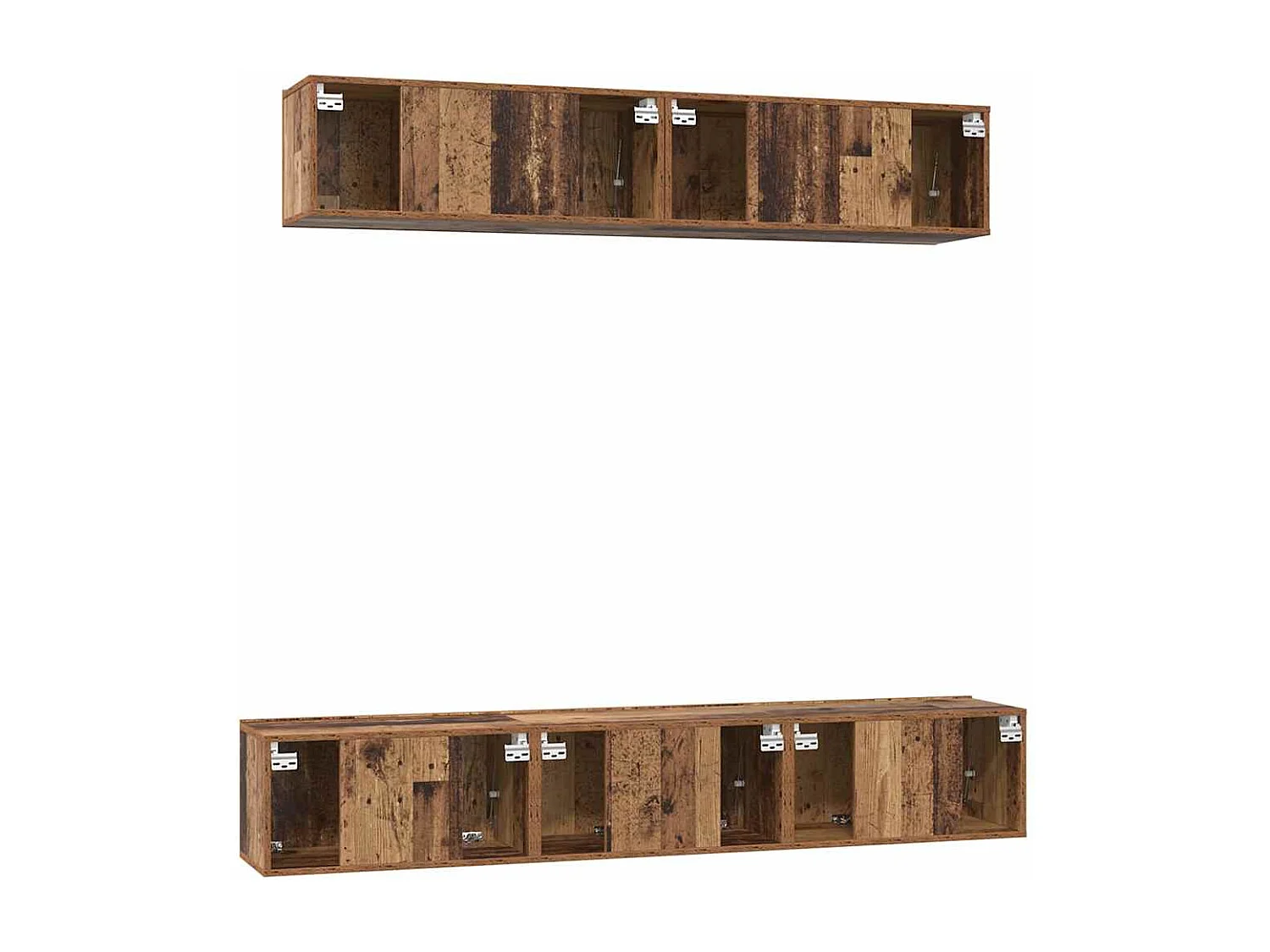 Set porta TV 5 pezzi Legno antico Standard Medio