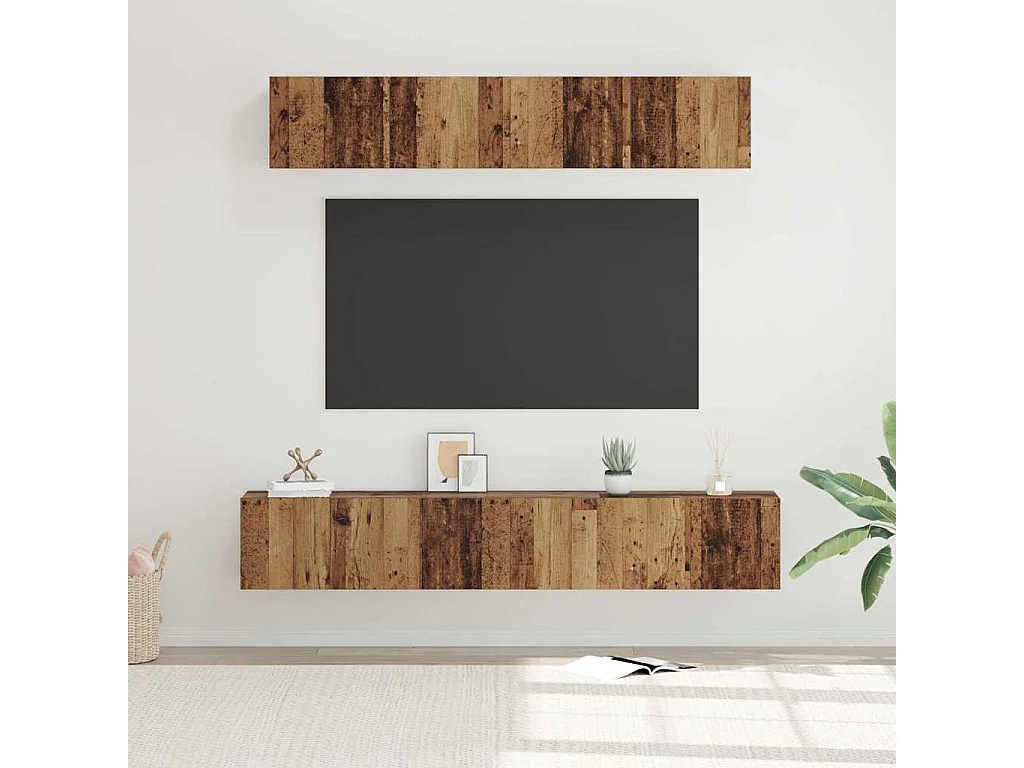 Ensemble de meubles TV 5 pcs Bois ancien Standard Moyen