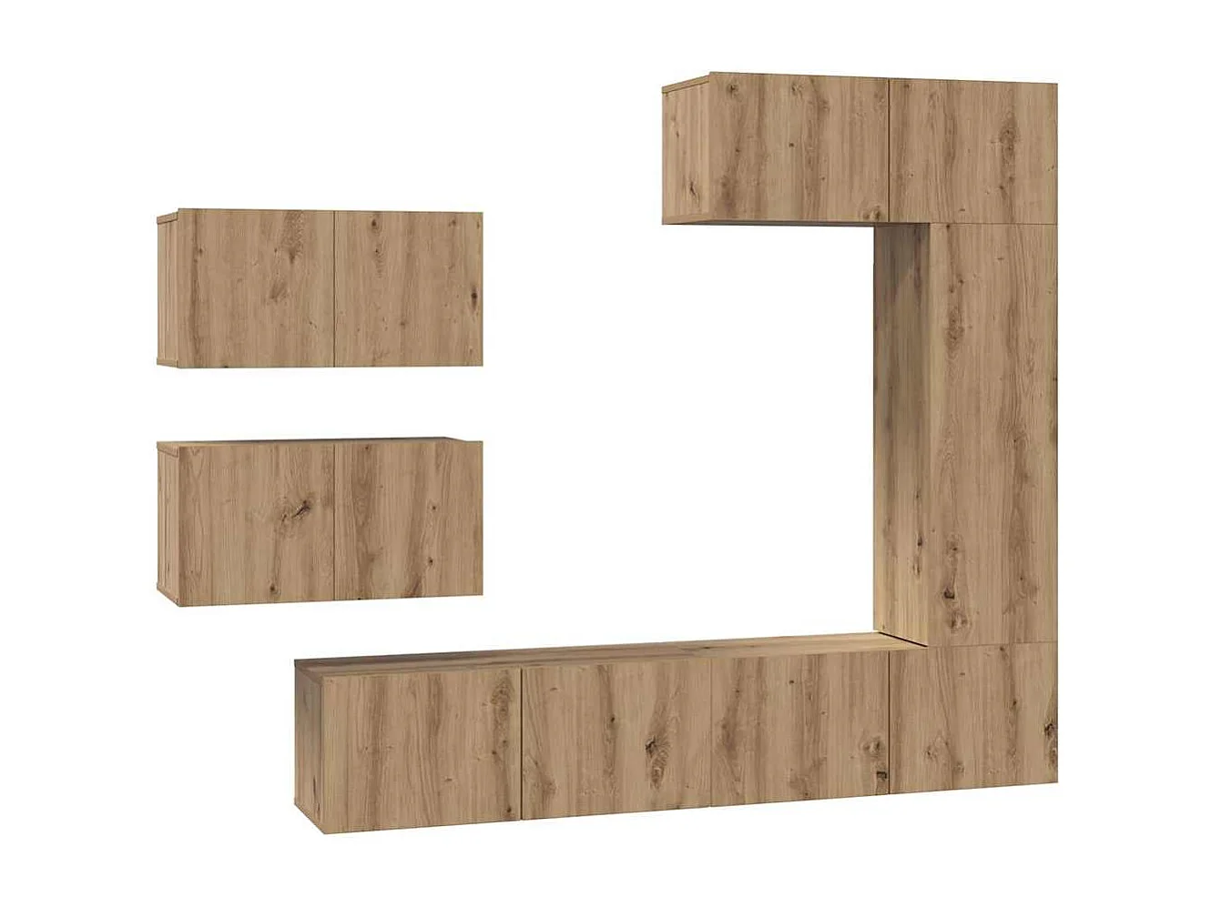Ensemble meuble TV 6 pcs chêne artisanal 30,5 x 30 x 90 cm