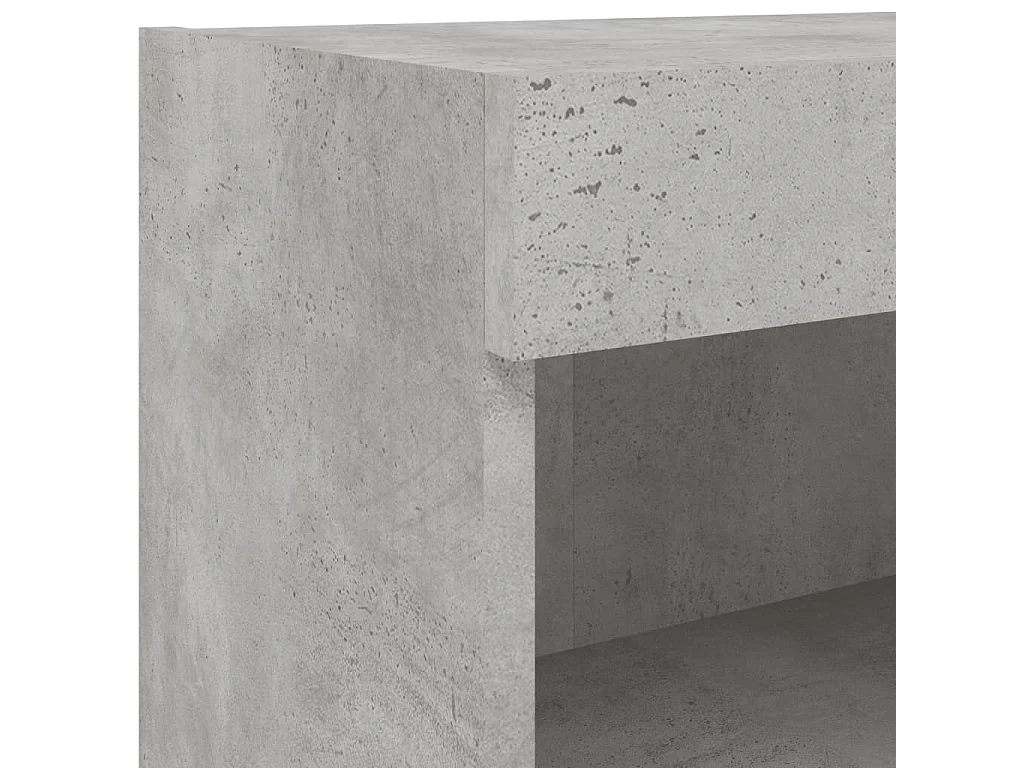 Unités murales TV avec LED 8 pcs gris béton bois d'ingénierie