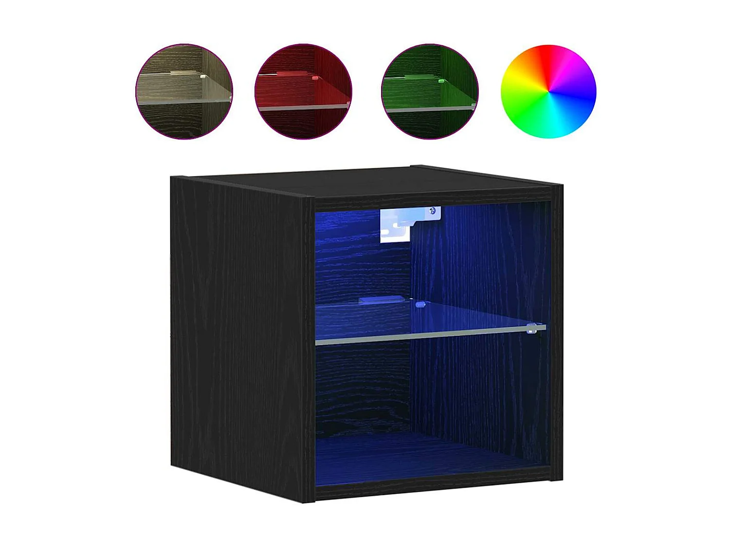 Mobile TV 2 pezzi Nero 30 x 28,5 x 30 cm Legno ingegnerizzato