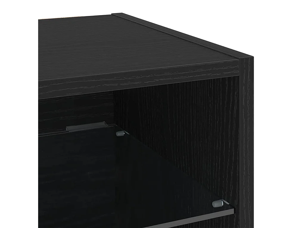 Mobile TV 2 pezzi Nero 30 x 28,5 x 30 cm Legno ingegnerizzato