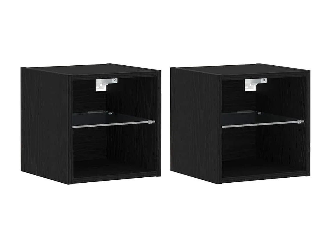 Meuble TV 2 pcs Noir 30 x 28,5 x 30 cm Bois d'ingénierie