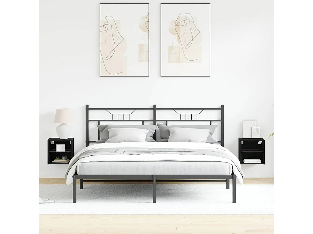 Meuble TV 2 pcs Noir 30 x 28,5 x 30 cm Bois d'ingénierie