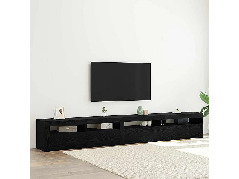 Set di mobili TV 3 pezzi Rovere nero 270 x 35 x 40 cm