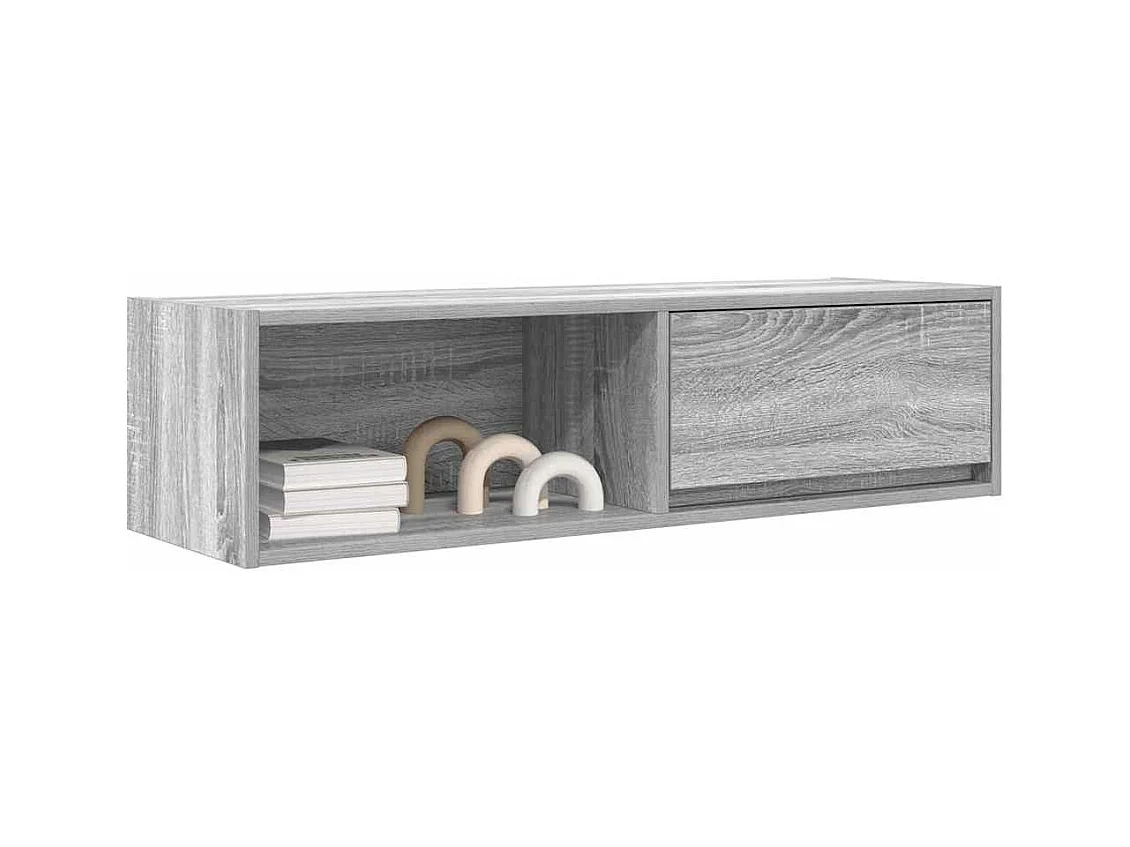 Mobile TV 2 pezzi grigio sonoma 100x31x25,5 cm in legno ingegnerizzato