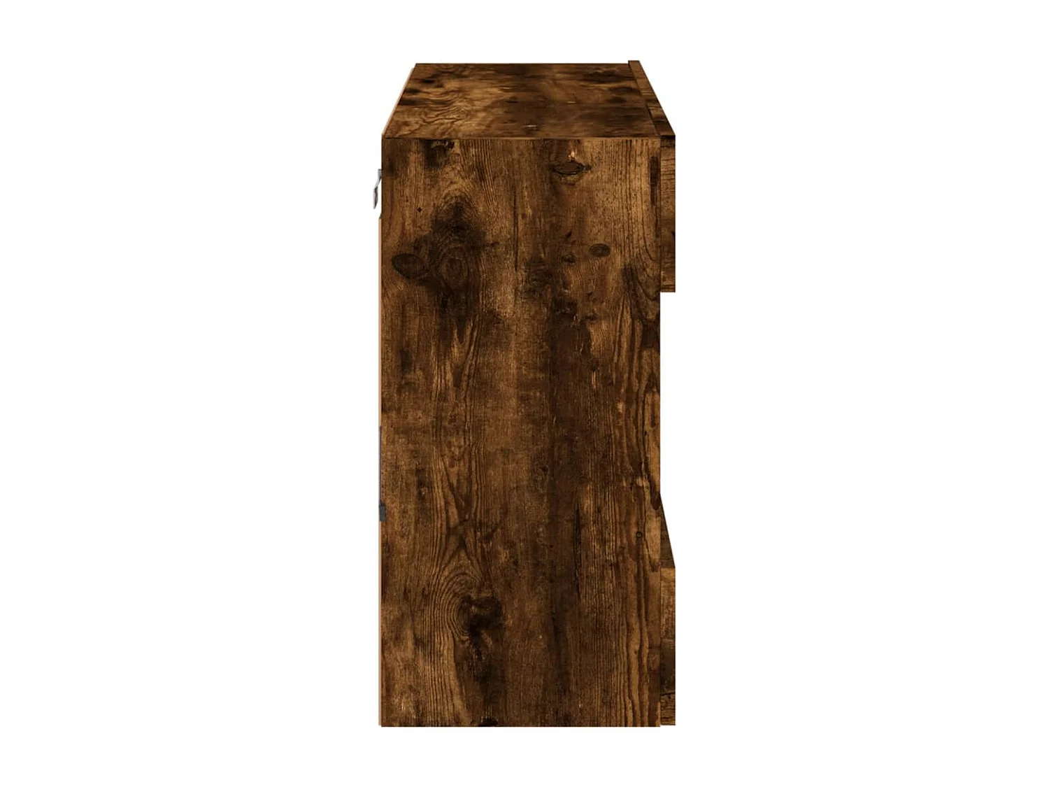 Wandmeubel met ledverlichting, gerookt eikenhout, 78,5 x 30 x 60,5 cm