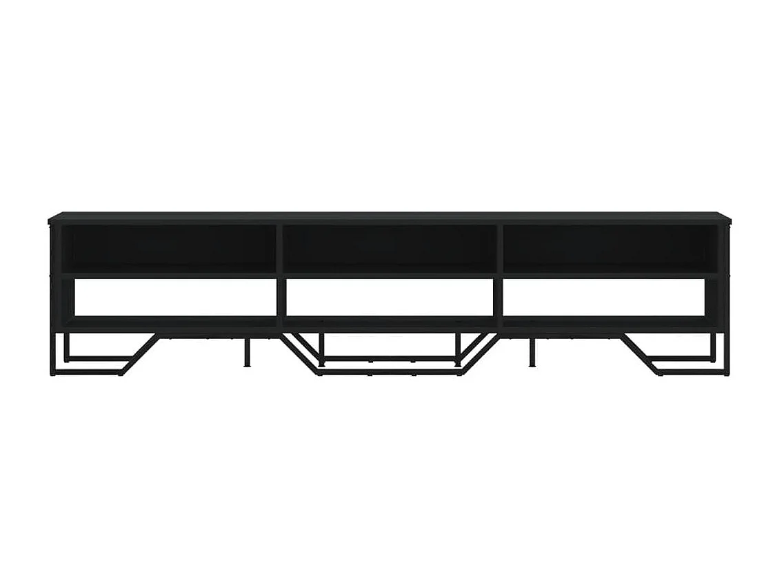 Meuble TV noir 180x34x41 cm bois d'ingénierie