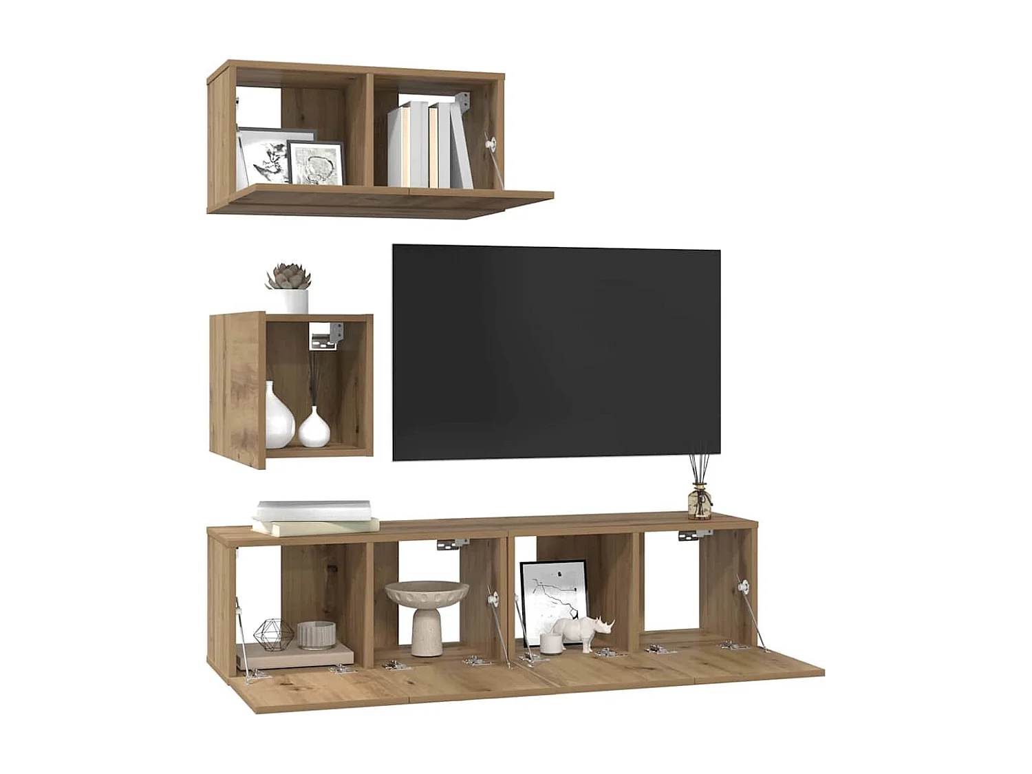 Ensemble meuble TV 4 pcs chêne artisanal 60 x 30 x 30 cm