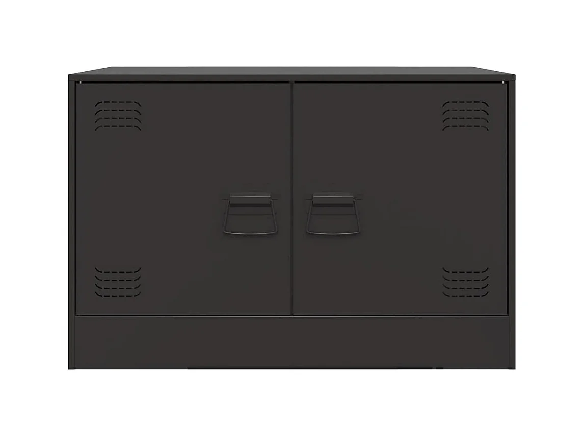 TV-kast 2 stuks zwart 67x39x44 cm staal