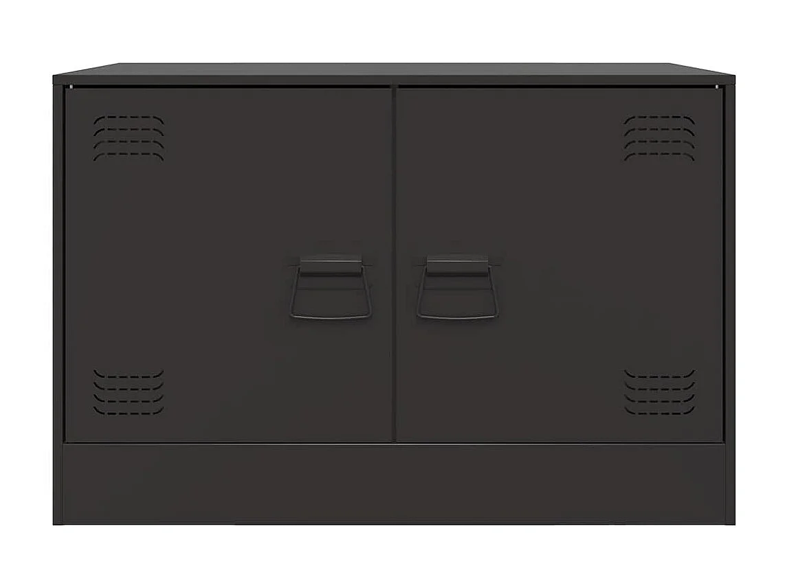 Meubles TV 2 pcs noir 67x39x44 cm acier