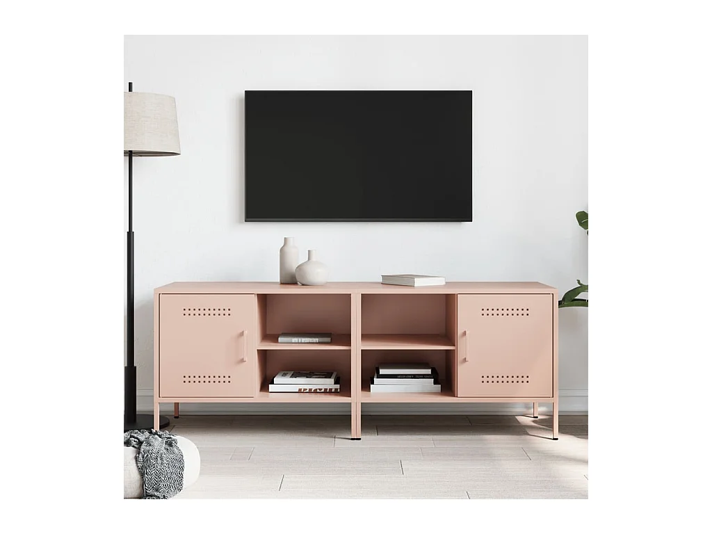Meubles TV 2 pcs rose 68x39x50,5 cm acier