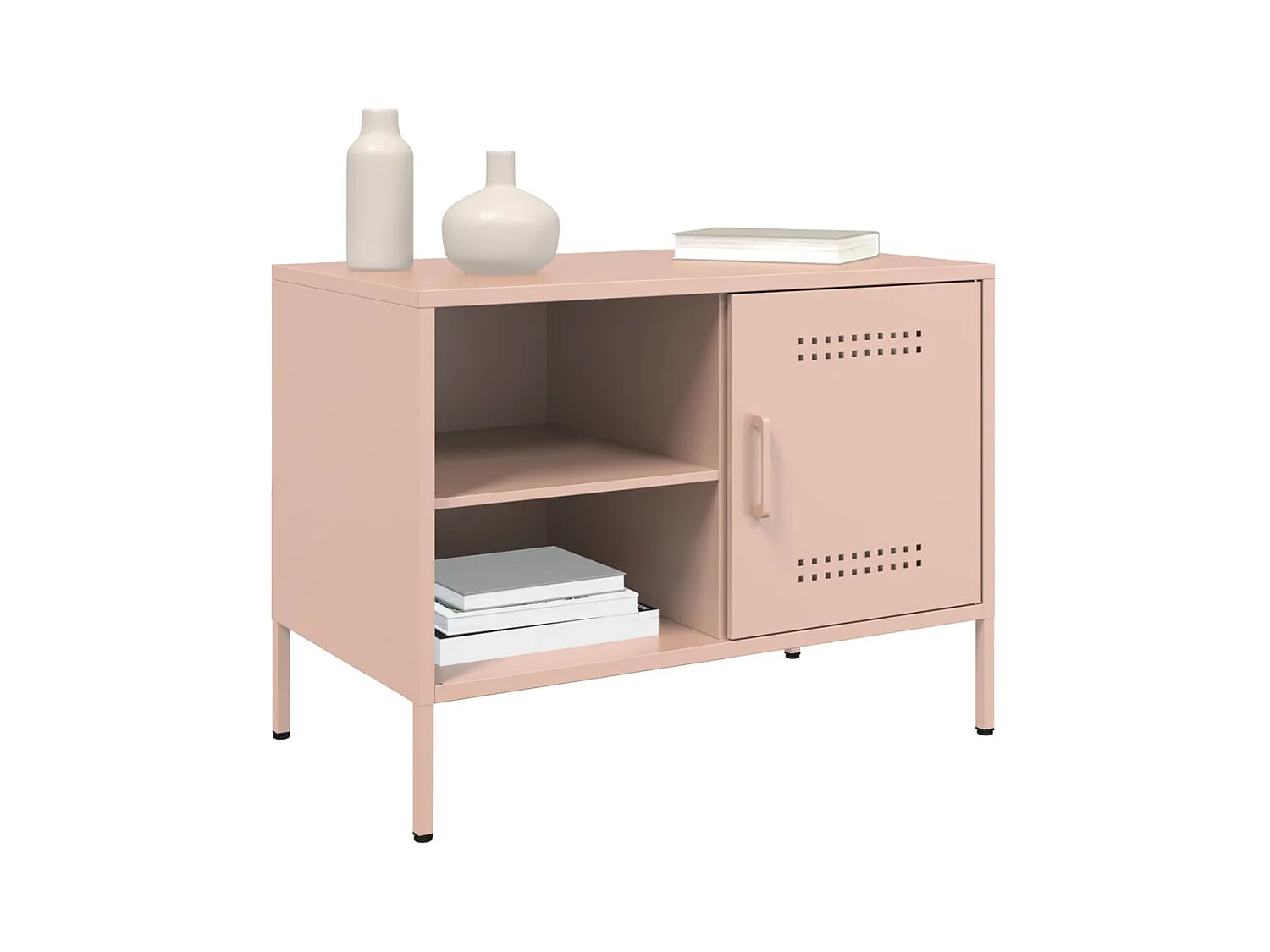 Meubles TV 2 pcs rose 68x39x50,5 cm acier