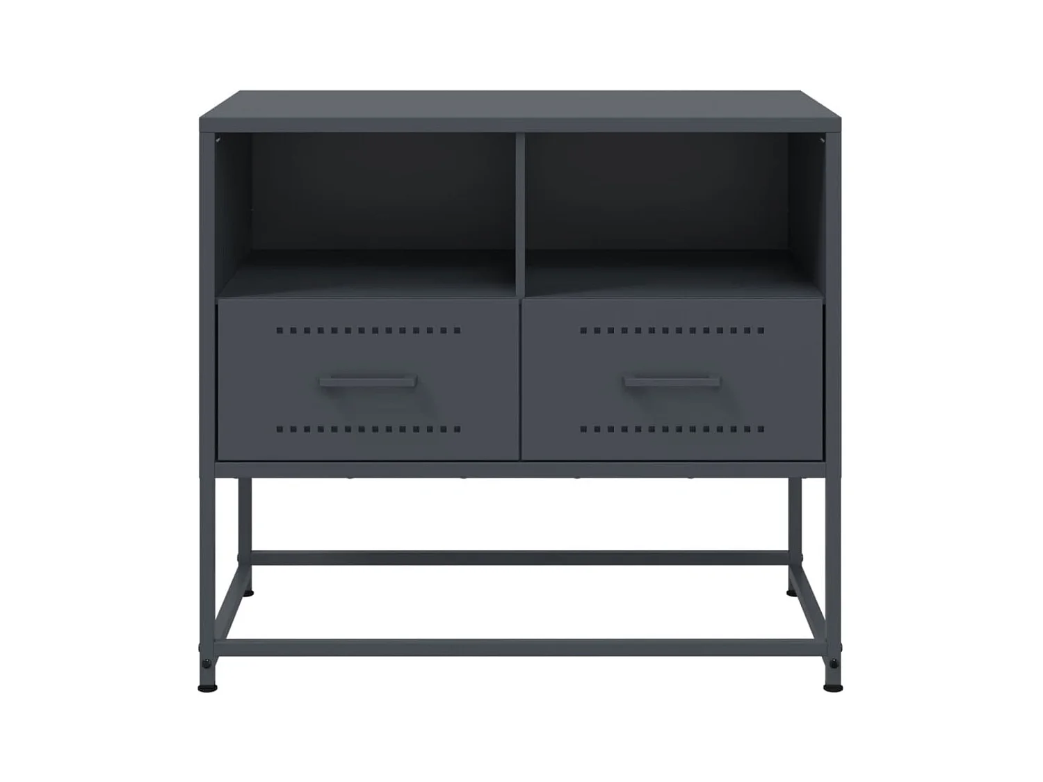 Mobile porta TV antracite 68x39x60,5 cm acciaio