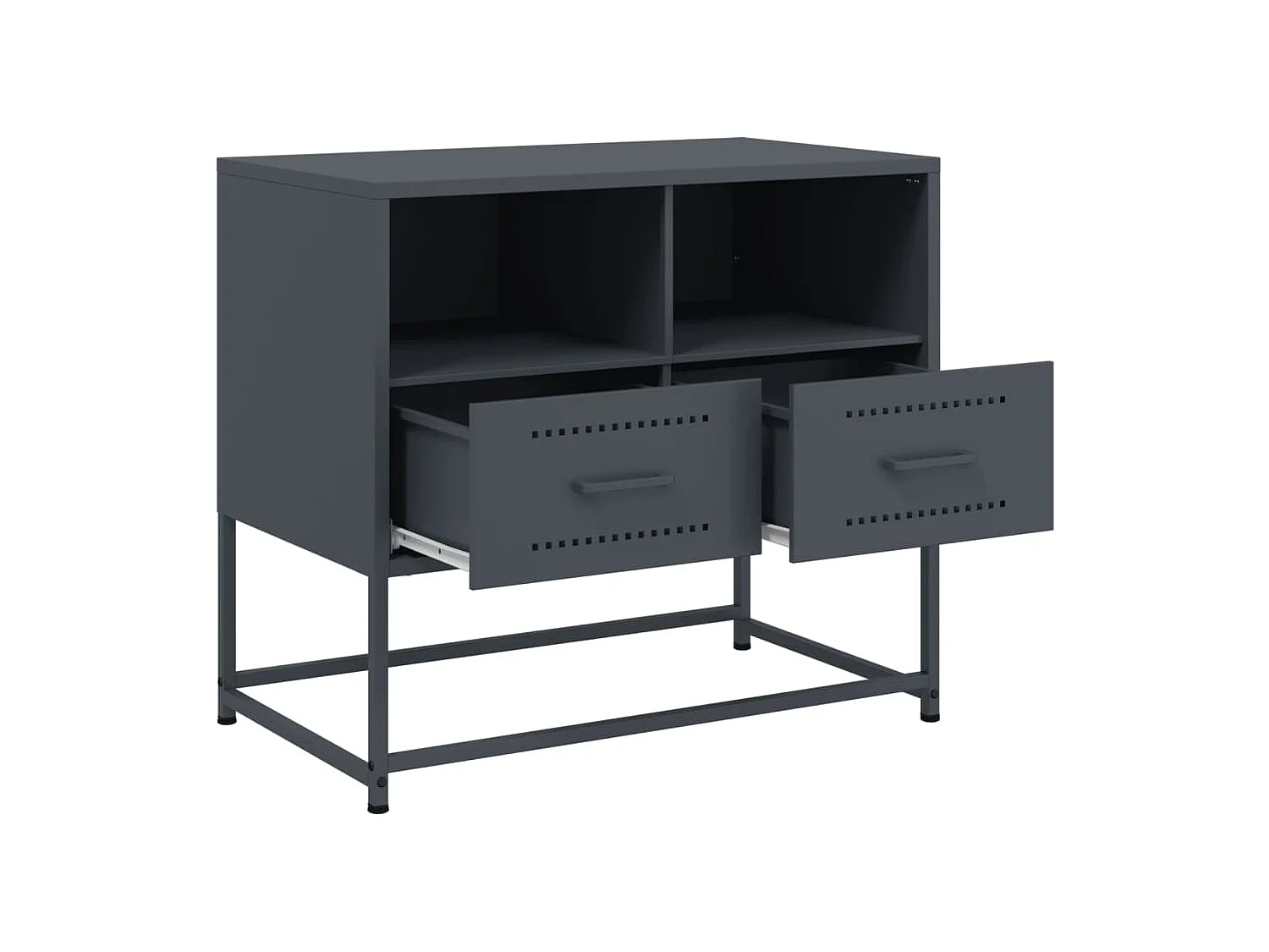 Mobile porta TV antracite 68x39x60,5 cm acciaio