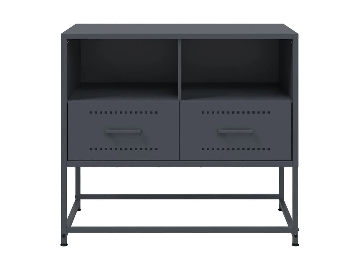 Meuble TV anthracite 68x39x60,5 cm acier