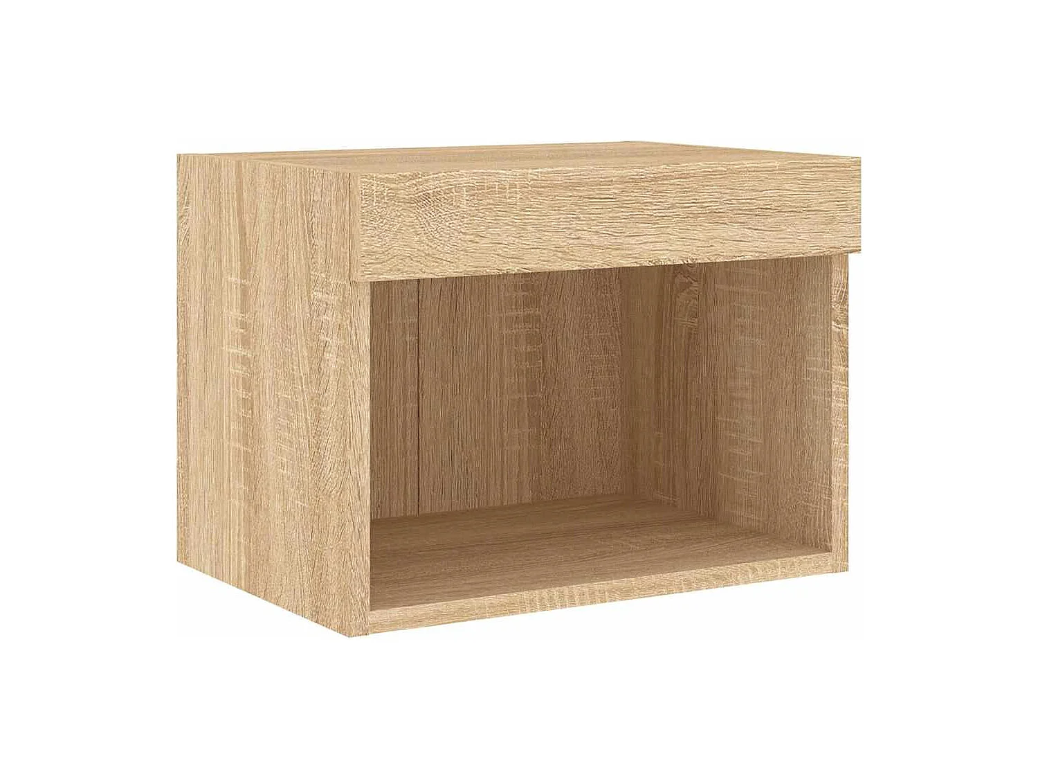 Ensemble de meubles TV muraux 7pcs et lumières LED chêne sonoma