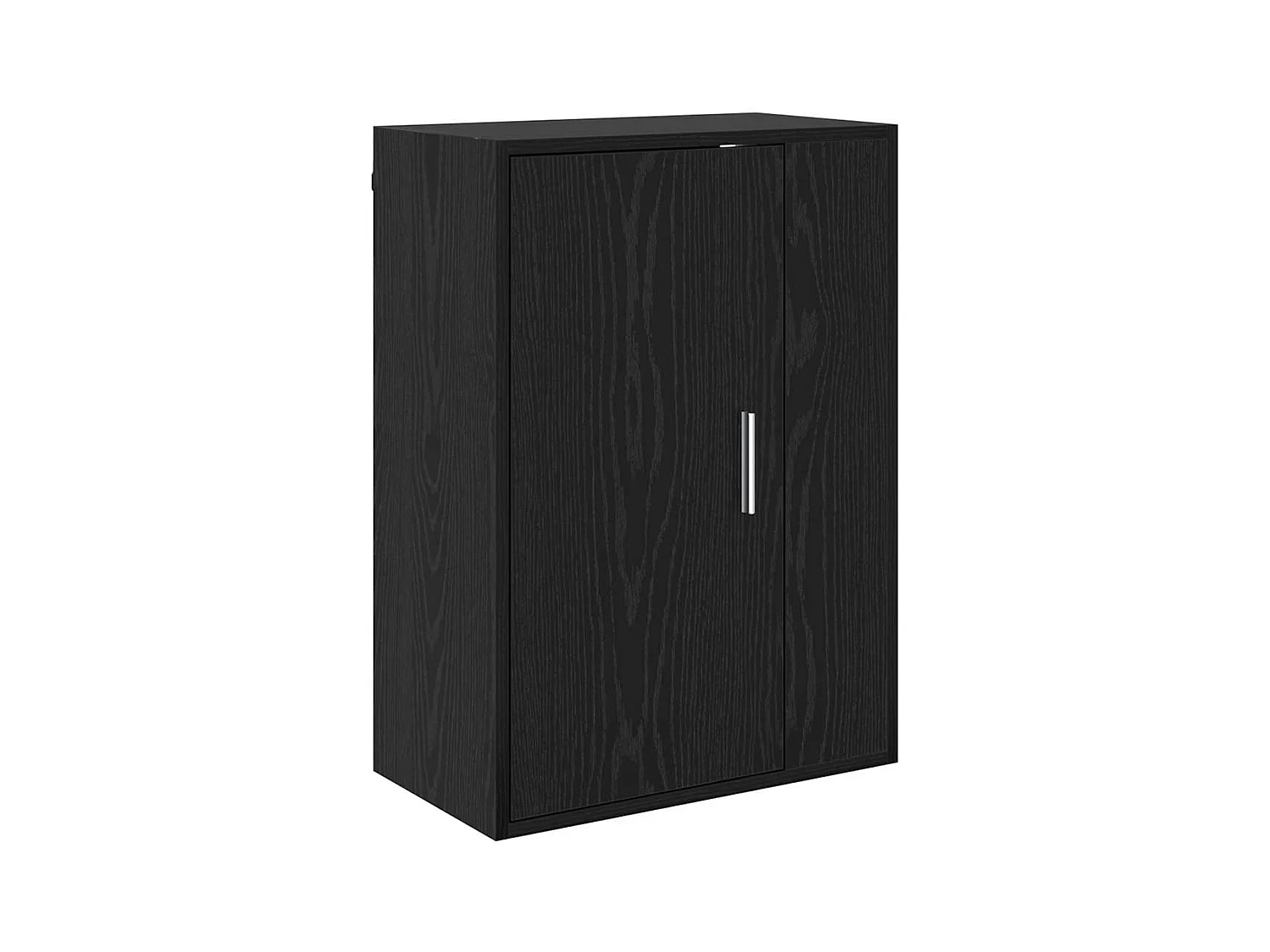 Set di 4 mobili porta TV da parete, 4 pezzi, rovere nero