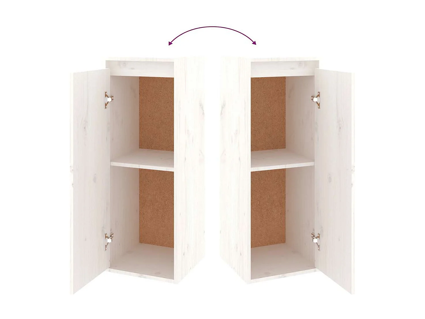 Meubles TV 4 pcs Blanc Bois massif de pin