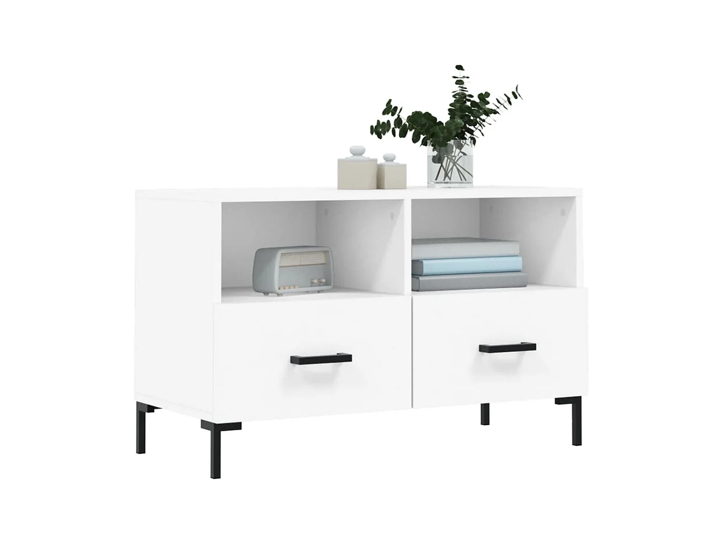 Witte tv-kast 80x36x50 cm Technisch hout