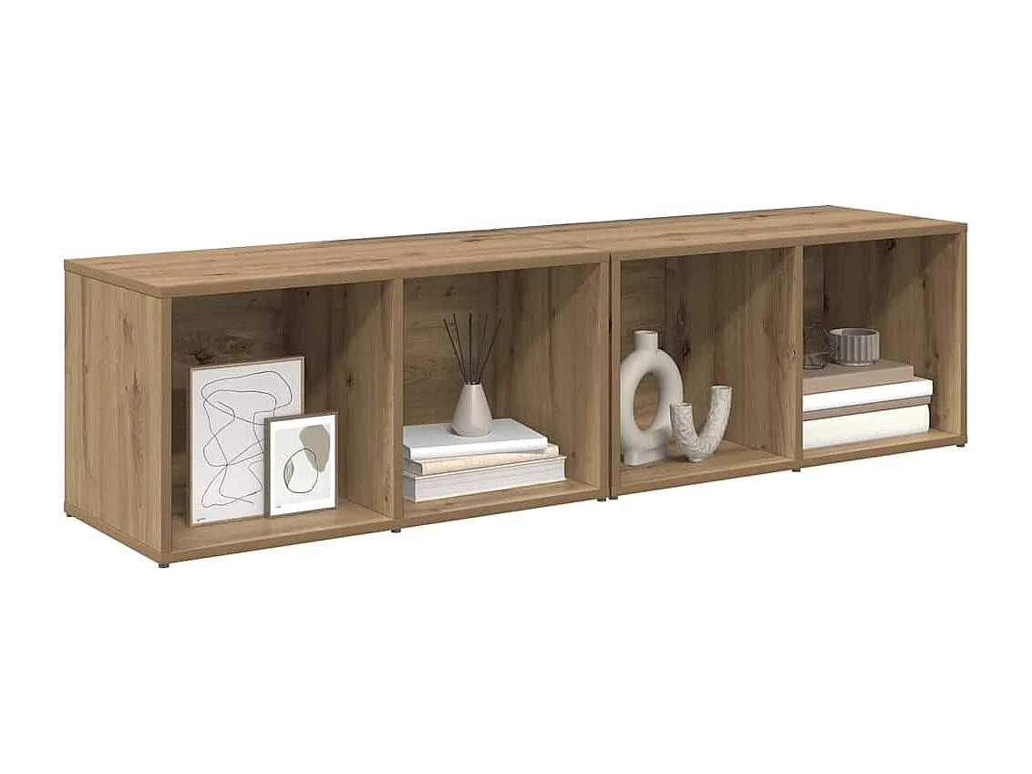Ensemble meuble TV 2 pcs Chêne artisanal Bois d'ingénierie