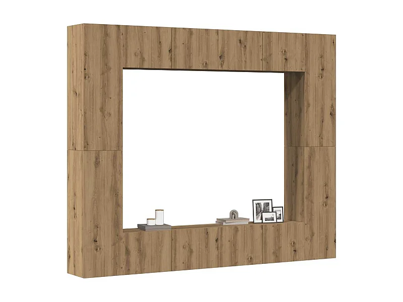 Ensemble de meuble TV mural 8 pcs chêne artisanal